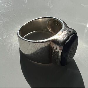 Vintage lapis lazuli silver rings